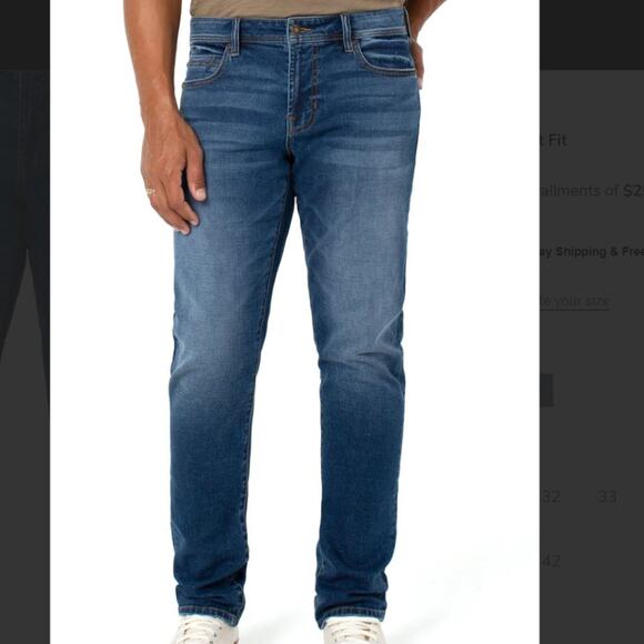 Liverpool Modern Straight Jeans Vintage Style Wash 28x30 - Picture 1 of 8